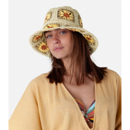 Capeline Fleur Paille Papier Beige - Barts