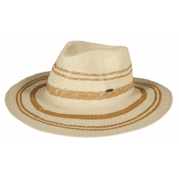 Kayley Paper Straw Wide Brim Hat Beige - Barts