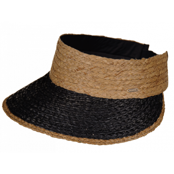 Brown & Black Straw Visor Cap Peona - Barts