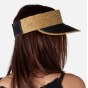 Brown & Black Straw Visor Cap Peona - Barts