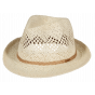 Light Beige Straw Baisy Trilby Hat - Barts