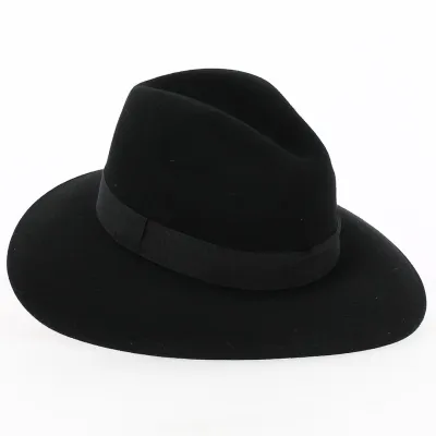 Chapeau Fedora Laine & Cachemire Noir - Traclet