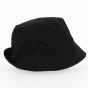 Black cotton bucket hat with blue tartan lining - Traclet
