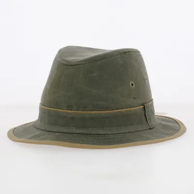 Chapeau Aventurier Coton Huilé Kaki - Flechet