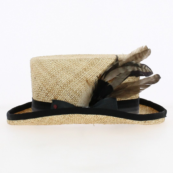 Altaria Natural Straw Top Hat - Alfonso d'Este