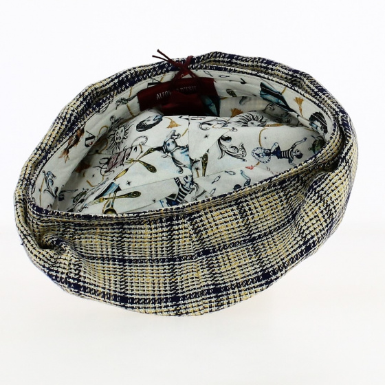 Irish Cap Yellow and Blue Checkered - Traclet