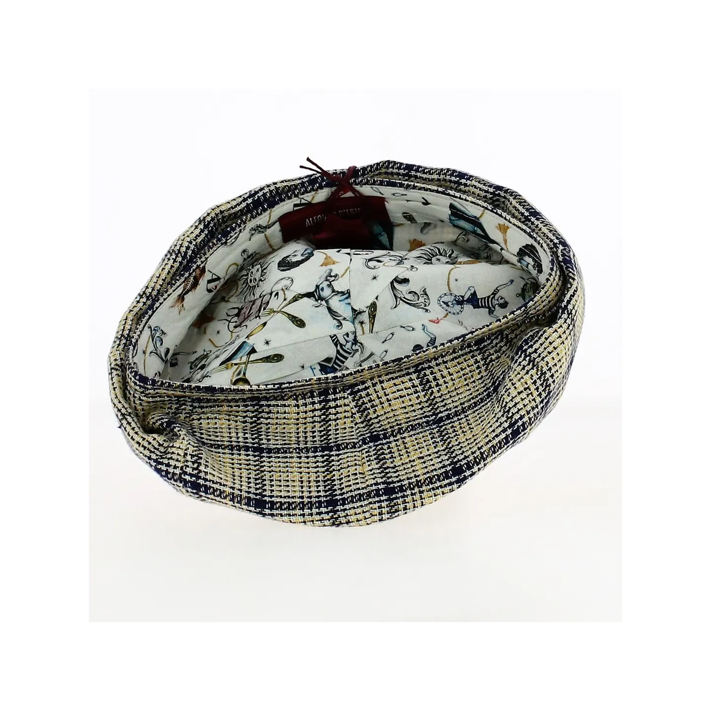Casquette Irlandaise Carreaux Jaune et Bleu - Traclet