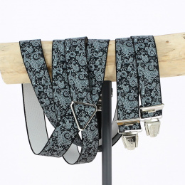 Fantasy straps Arabesque Black and Grey Large Size