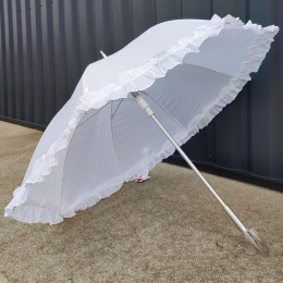 White Automatic Opening Parasol - Isotoner