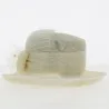 Isa Ceremonial Hat in Ecru Straw - Traclet Reference: 16241 | Traclet Millinery