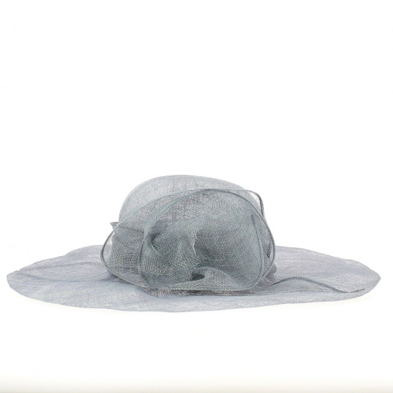 Capeline de Cérémonie Corinne Paille gris souris - Traclet