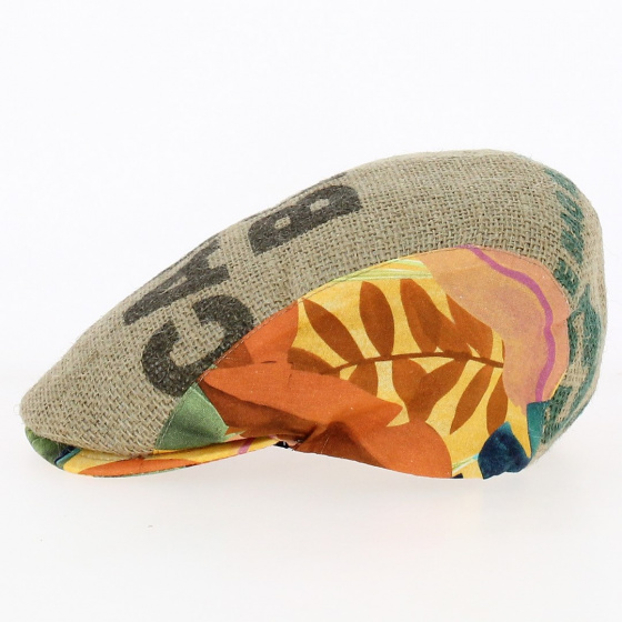 Jute and cotton flat cap - Traclet