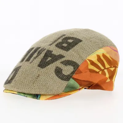 Jute and cotton flat cap - Traclet