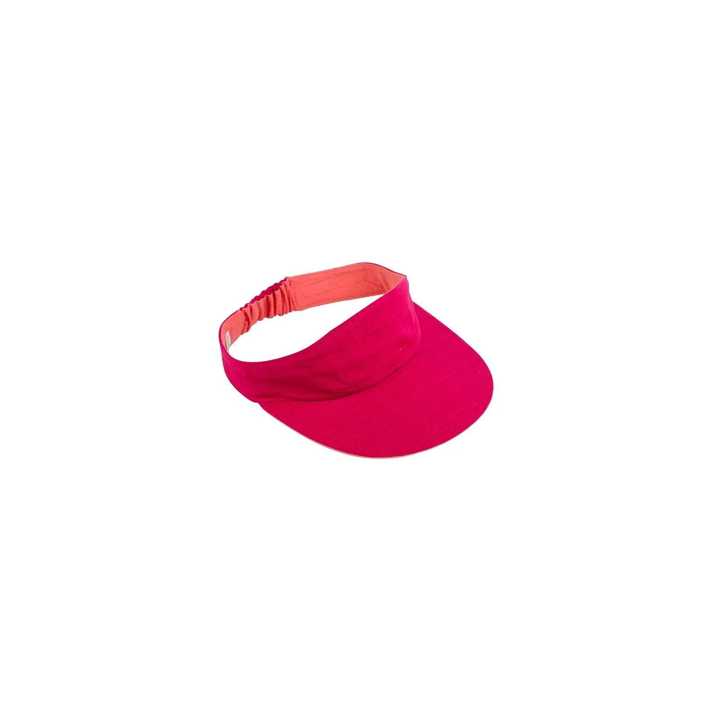 Raspberry and Coral Reversible Cotton Visor - MTM