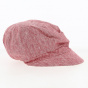 Gavroche Elorine Reversible Strawberry Red Linen & Cotton Cap - MTM