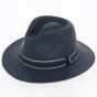 Navy Brooks Traveller Panama Hat - Bailey