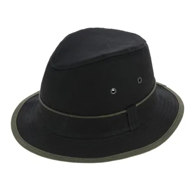 Chapeau Aventurier Coton Huilé Noir - Flechet