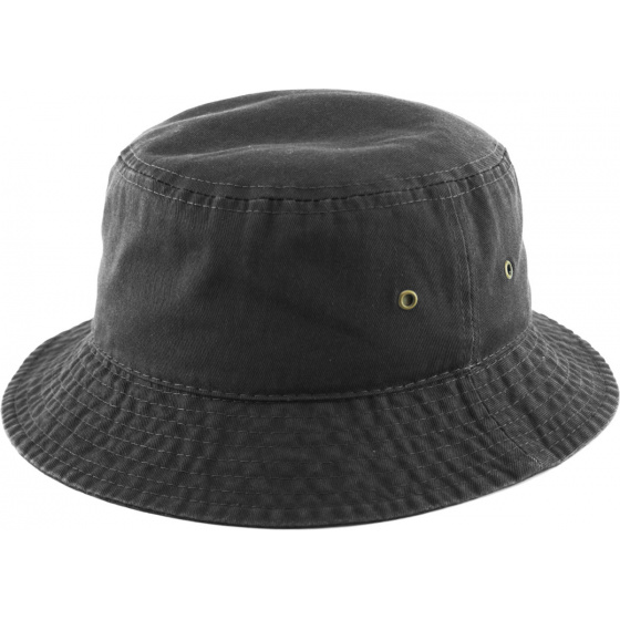 Grey Cotton Bucket Hat