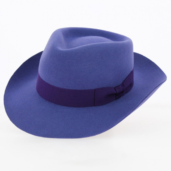 Fedora Capel Blue Violet Felt Hat - Traclet