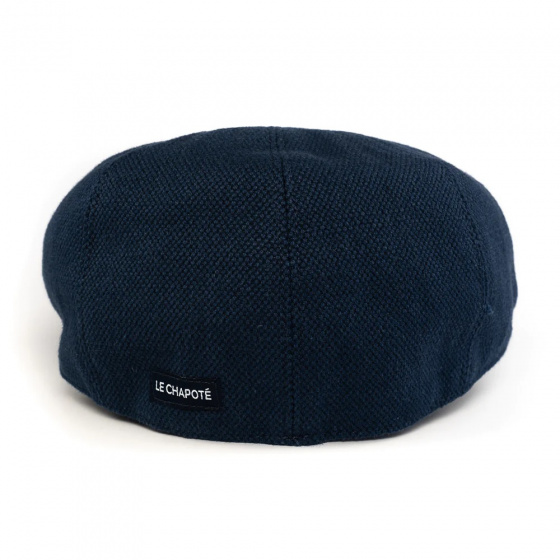 Eight-Panel Cotton Cap in Navy - Le Chapoté Paris