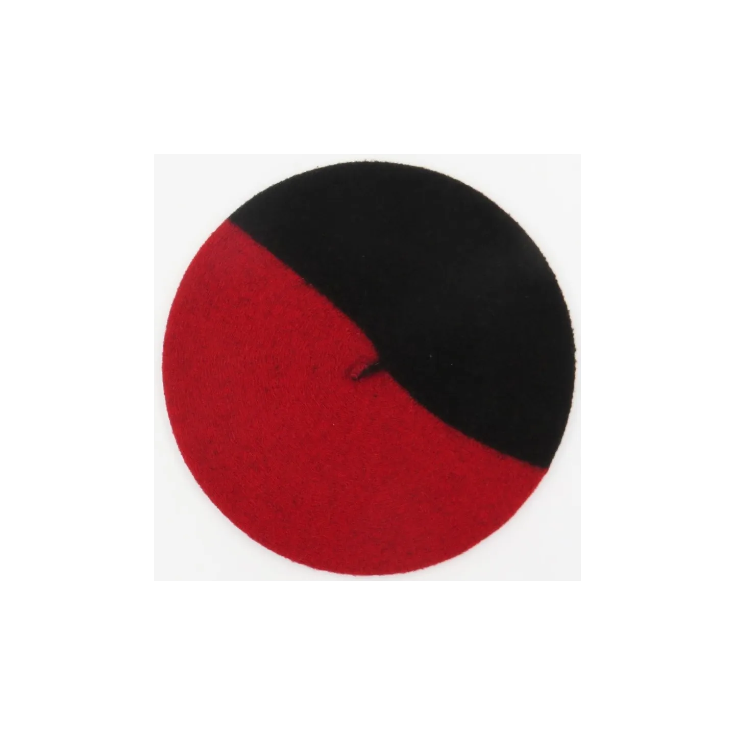 Red & Black Wool Duo Beret - The French Beret Reference: 17950| Traclet Hat Shop