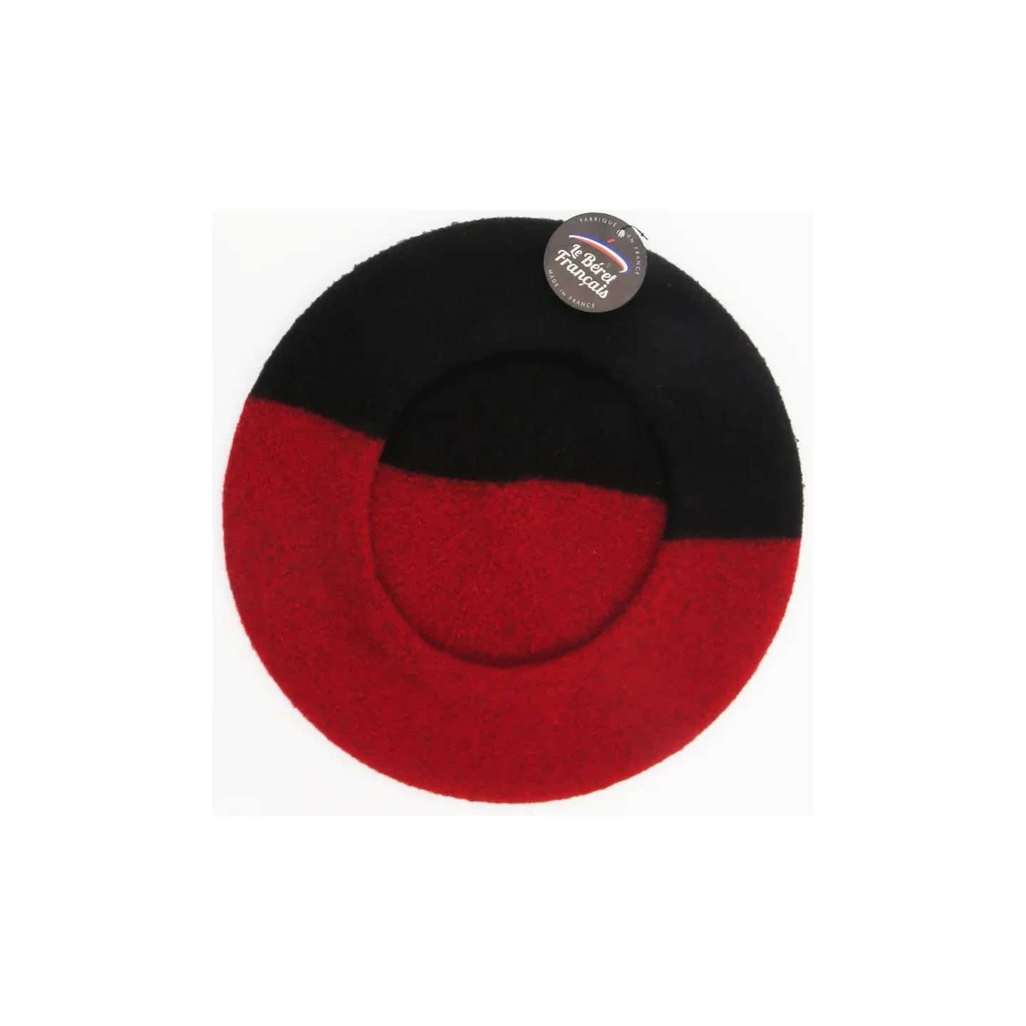 Red & Black Wool Duo Beret - The French Beret Reference: 17950| Traclet Hat Shop