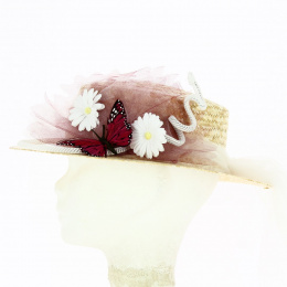 Wild Butterfly Boater / Unique Creation by the TRACLET Millinery Workshops