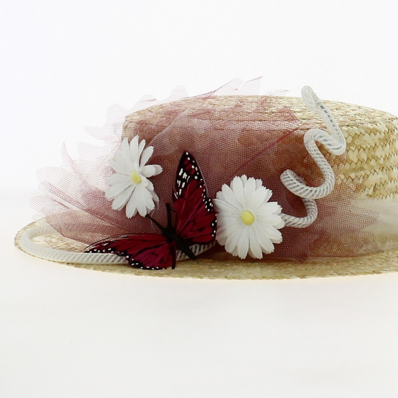 Wild Butterfly Boater / Unique Creation by the TRACLET Millinery Workshops Wild Butterfly Boater / Unique Creation by the TRACLET Millinery Workshops