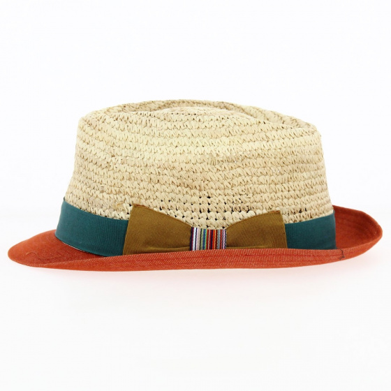 Chapeau Trilby Capo Raffia & Coton - Marone Chapeau Trilby Capo Raffia & Coton - Marone