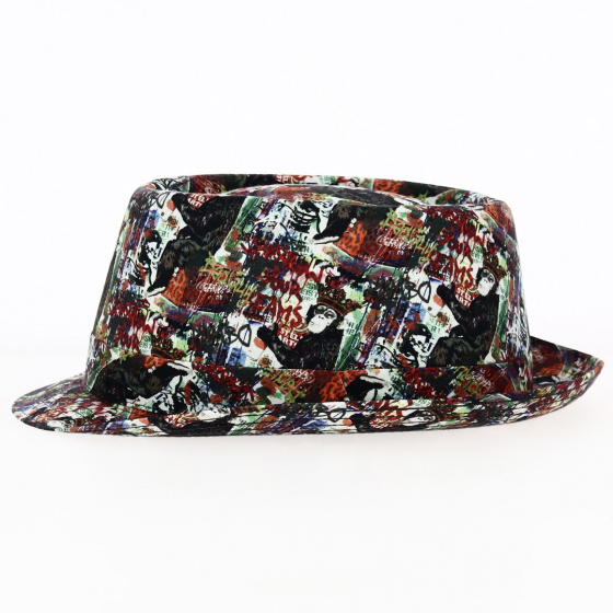 Chapeau Porkpie Street Art Coton - Traclet Chapeau Porkpie Street Art Coton - Traclet