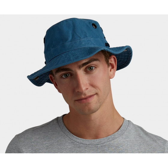 Safari Hat Wanderer Globe Trotter T3 Wanderer Blue Jean - Tilley