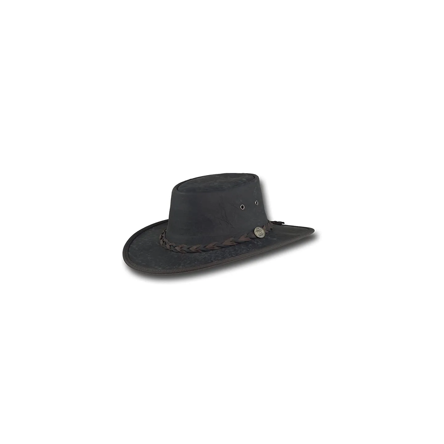Chapeau Cuir Kangourou Squashy Noir - Barmah