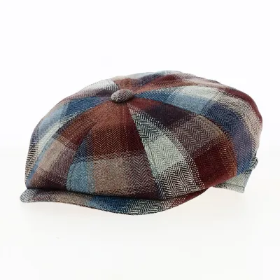 Casquette Gavroche Montréal Carreaux Soie - Traclet