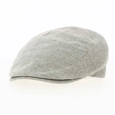 Mino Beige Linen Flat Cap - Traclet