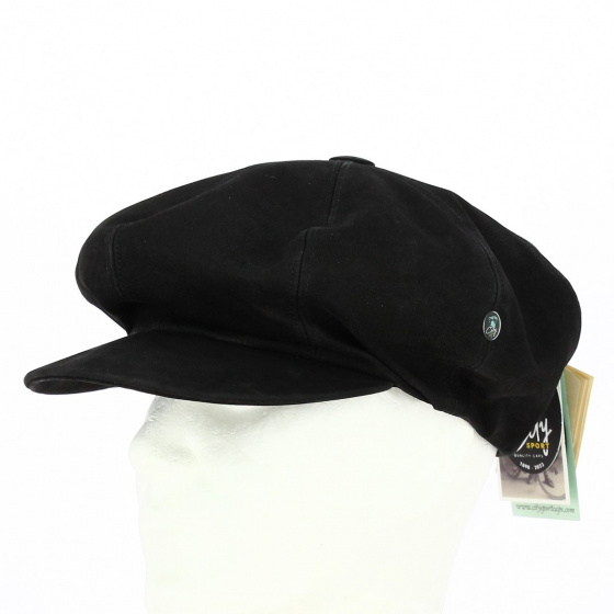 Casquette Gavroche Cuir Noir - City Sport Casquette Gavroche Cuir Noir - City Sport