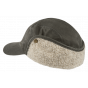 Ear Flap Cap Trick Waxed Cotton Olive - Hatland
