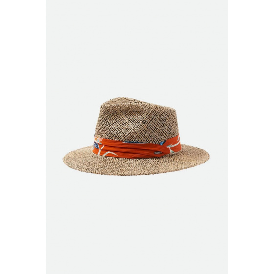 Chapeau Fedora Aloha Paille Naturel -  Brixton