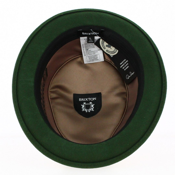 Chapeau Porkpie Stout Vert Olive - Brixton Chapeau Porkpie Stout Vert Olive - Brixton