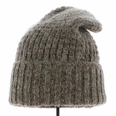 Bonnet Long Bellevarde Laine & Mohair marron chiné- Traclet Reference : 16742 | Chapellerie Traclet