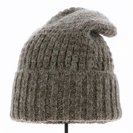 Long Bellevarde Wool & Mohair Hat mottled brown - Traclet