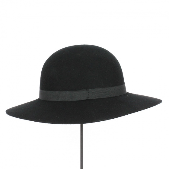 Chapeau Capeline Chouan Feutre Laine Noir - Traclet