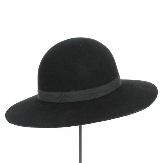 Chapeau Capeline Chouan Feutre Laine Noir - Traclet
