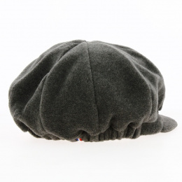 Newsboy cap Cécile gray fleece - Traclet