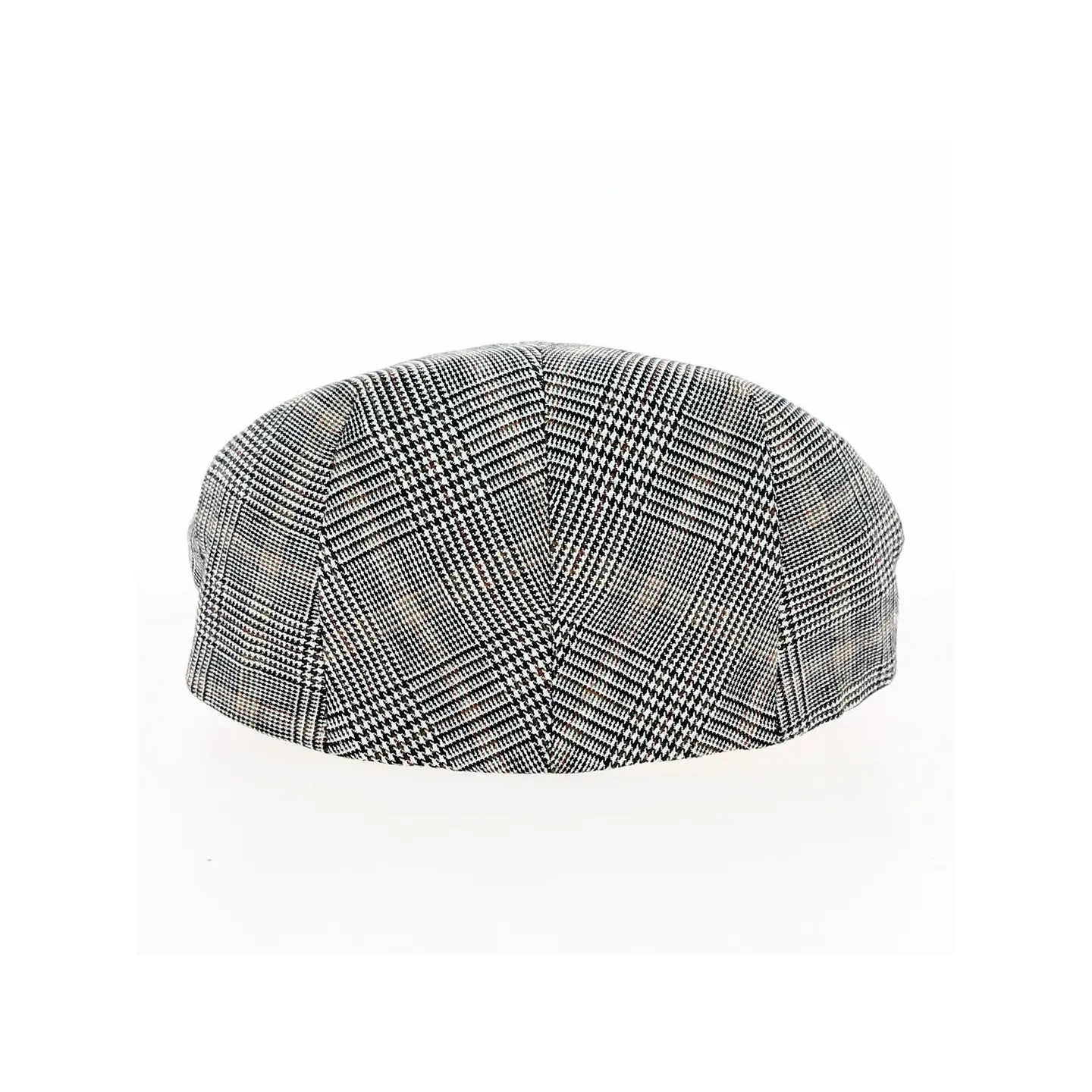 Linen Houndstooth Flat Cap - Traclet Reference: 12422 | Traclet Hat Shop