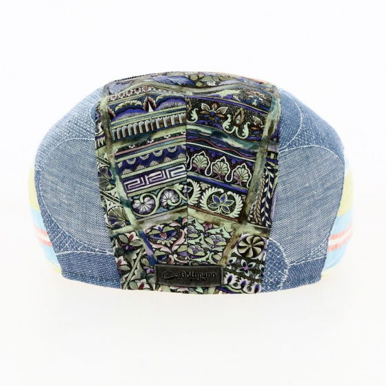 Casquette Baxter Patchwork Beige & Bleu - Göttmann Casquette Baxter Patchwork Beige & Bleu - Göttmann