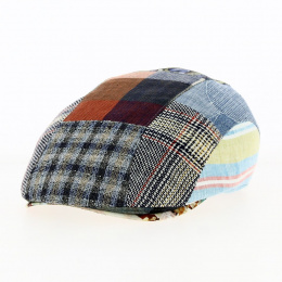Baxter Patchwork Beige & Blue Cap - Göttmann
