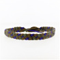 Chapeau Trim - Brown, grey and purple 4-strand braided ribbon - Traclet