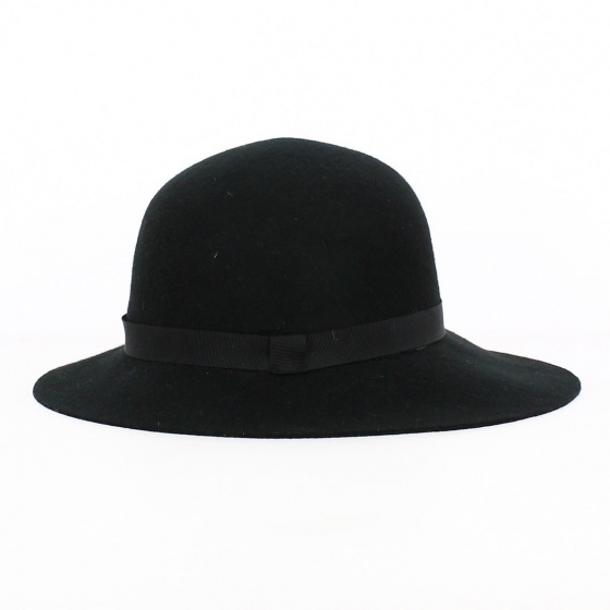 Black felt wide-brimmed hat Juliette - Traclet
