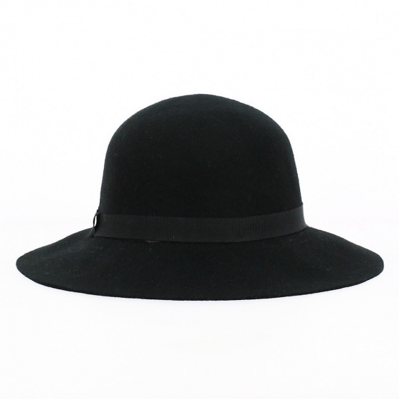 Black felt wide-brimmed hat Juliette - Traclet