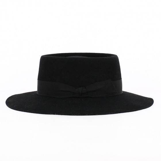 Chapeau Auvergnat Feutre Laine Noir - Traclet